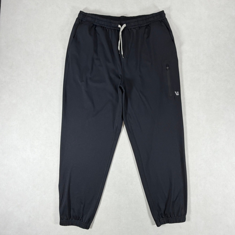 Vuori Mens Black Technical Performance Joggers XL Recycled Stretch Training Pant